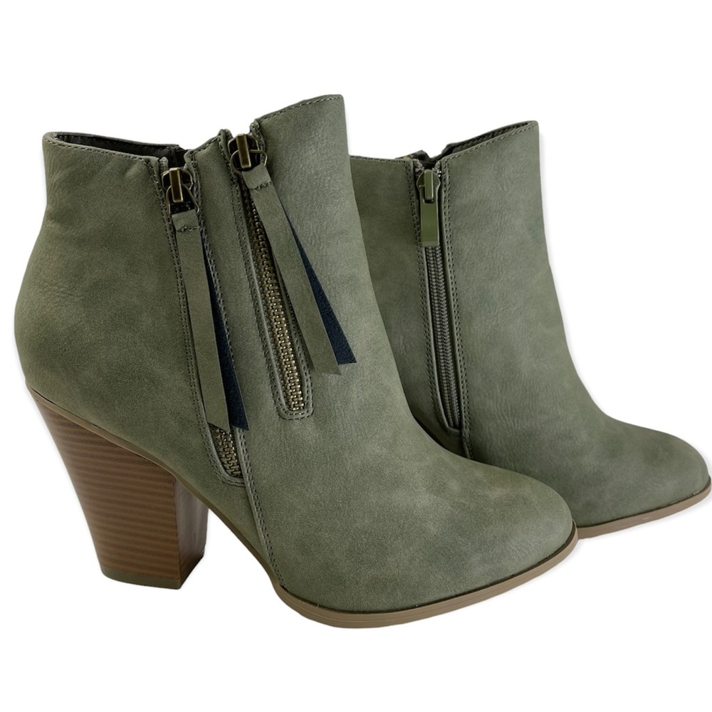 Journee Collection Womens Vally Booties Stacked Heel Size 9
